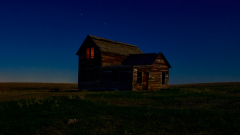 D8507737-Moonlit-Abandoned-Farm-house