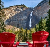 D8507831-Red-Chairs-Takakkaw-Falls-Yoho-National-Park